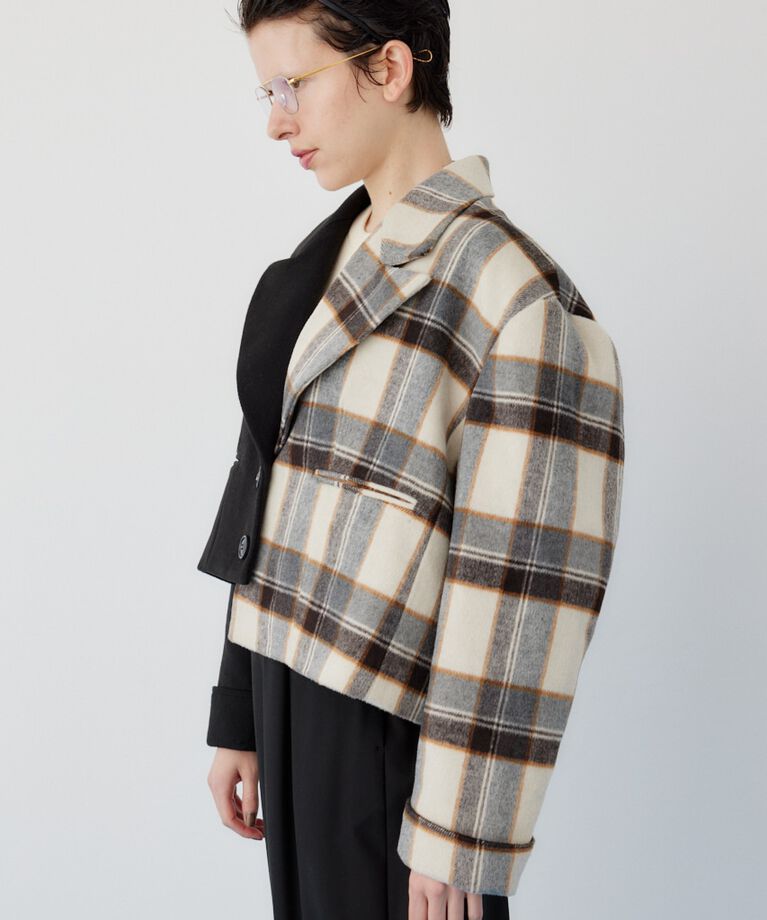 HeRIN.CYE「Bi color asymmetry jacket」|その他|