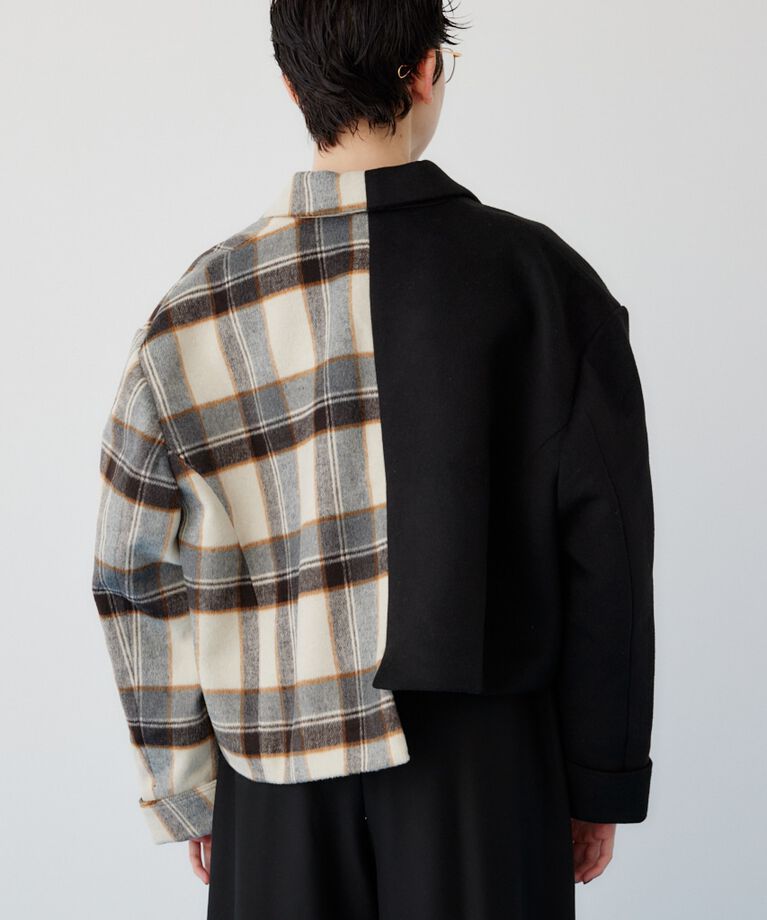 HeRIN.CYE「Bi color asymmetry jacket」|その他|