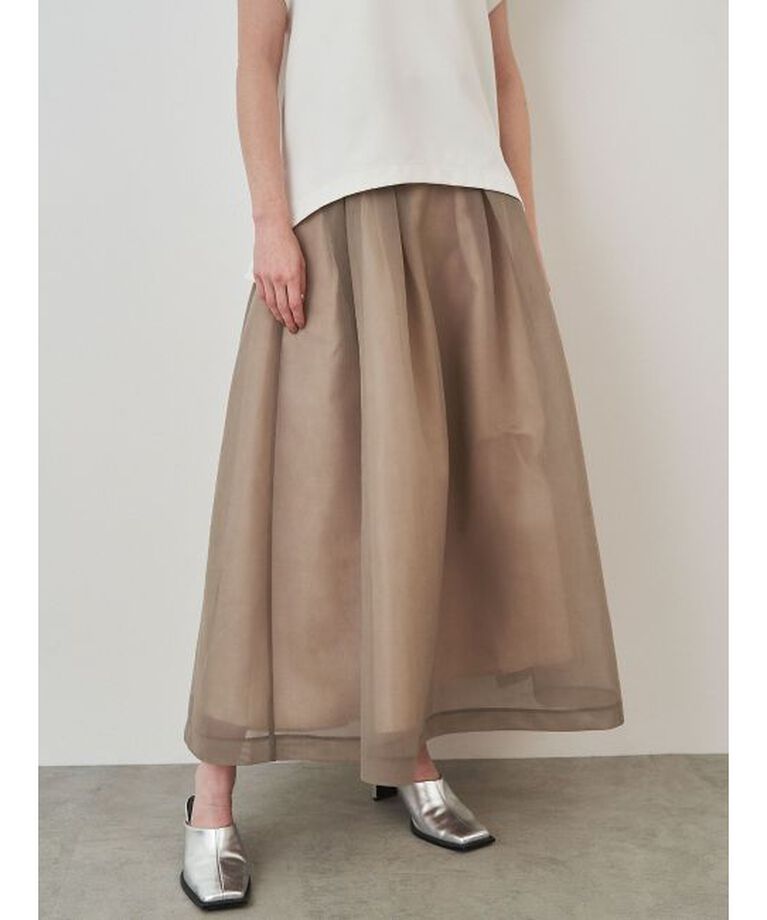 ELENDEEK「MESH BONDING FLARED SK」|スカート|