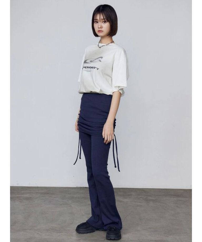 EMODA「レイヤースカートフィットフレアパンツ」|その他|