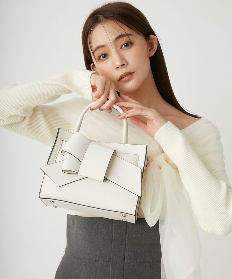 FRAY I.D「【ルエル】リボンミドルバッグ【WEB限定カラーあり】」|ハンドバッグ|