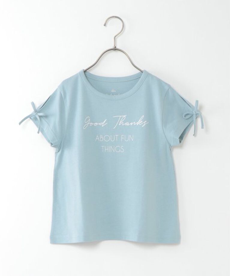 ikka kids「【キッズ】【冷感】袖リボンTシャツ（100~160cm）」|Tシャツ・カットソー|
