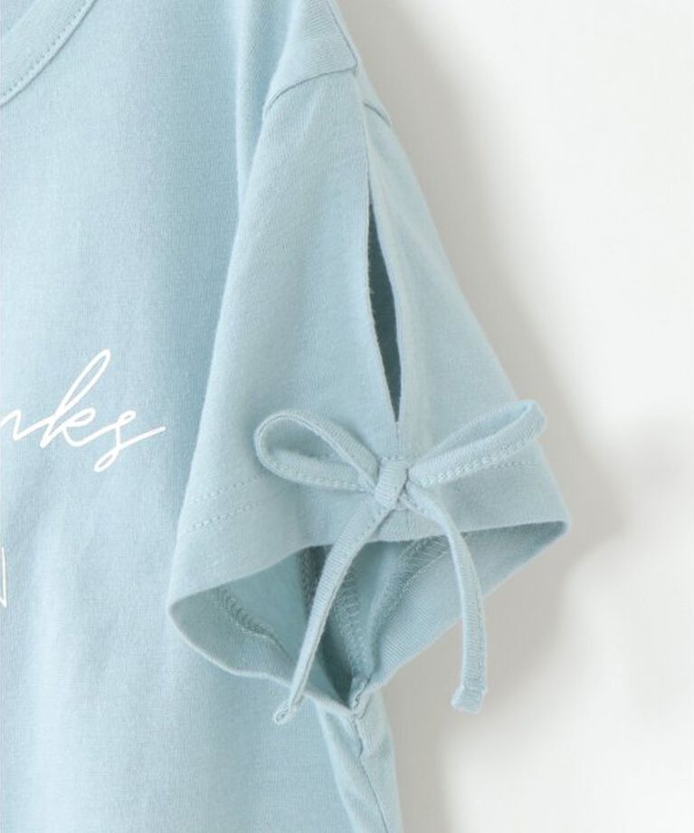 ikka kids「【キッズ】【冷感】袖リボンTシャツ（100~160cm）」|Tシャツ・カットソー|