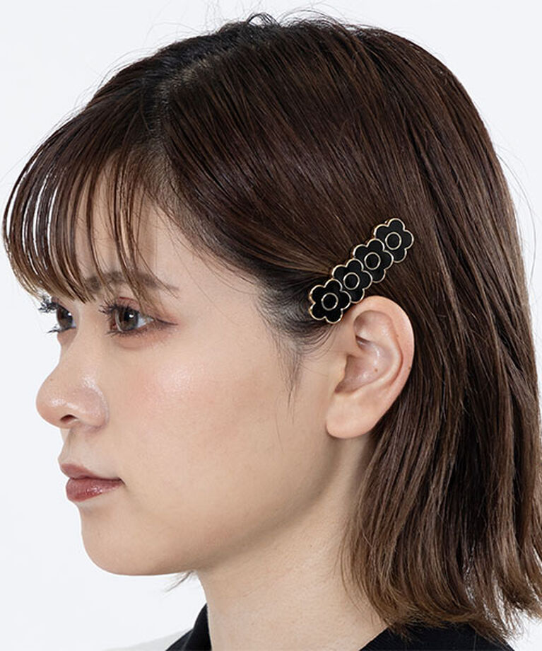 MARY QUANT「4デイジーエポ ワニクリップ」|その他|ブラック