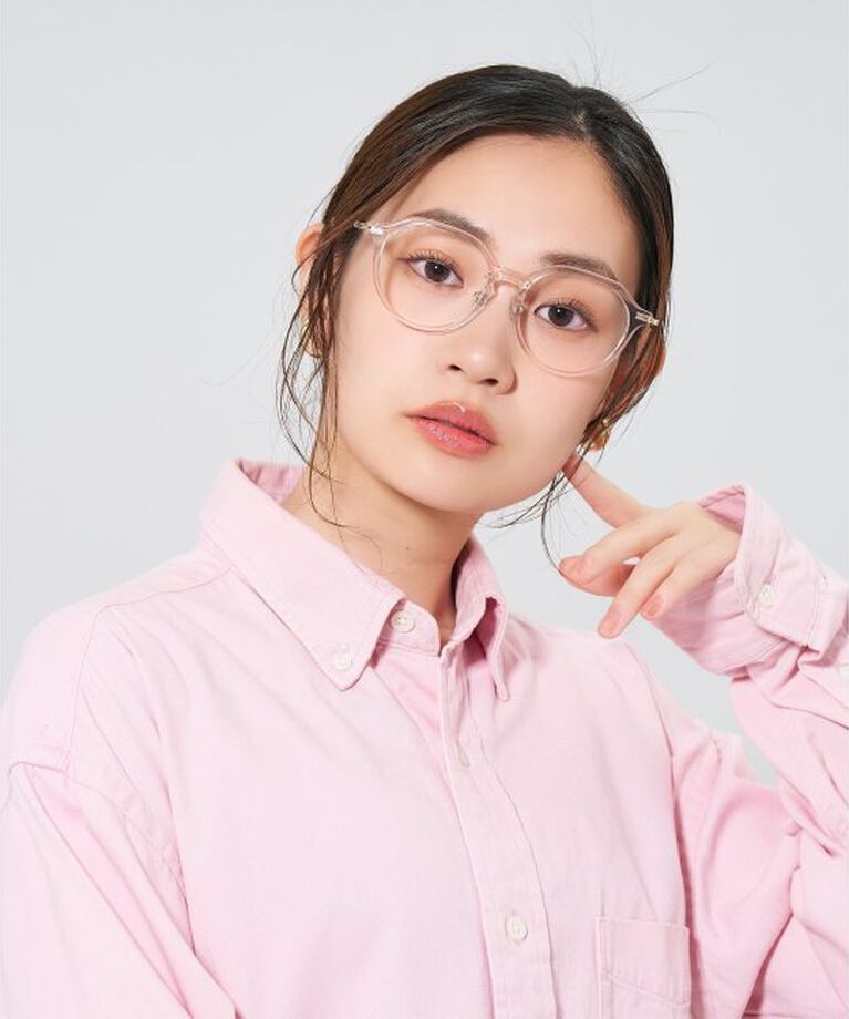  「ボストン型メガネ｜レディース 女性用 可愛い リボン パステル｜Zoff｜SWEET レンズ交換券付」|メガネ|ライトピンク