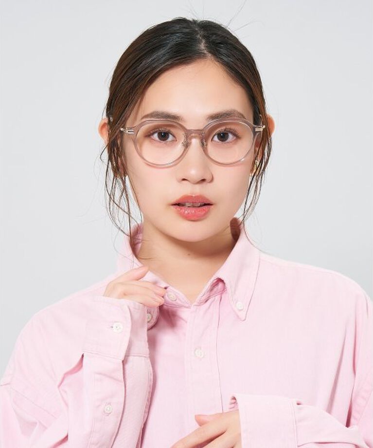  「ボストン型メガネ｜レディース 女性用 可愛い リボン パステル｜Zoff｜SWEET レンズ交換券付」|メガネ|薄グレー