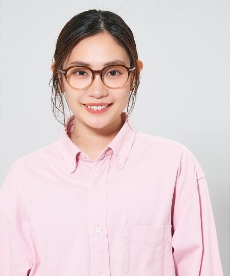  「ボストン型メガネ｜レディース 女性用 可愛い リボン パステル｜Zoff｜SWEET レンズ交換券付」|メガネ|濃ブラウン1