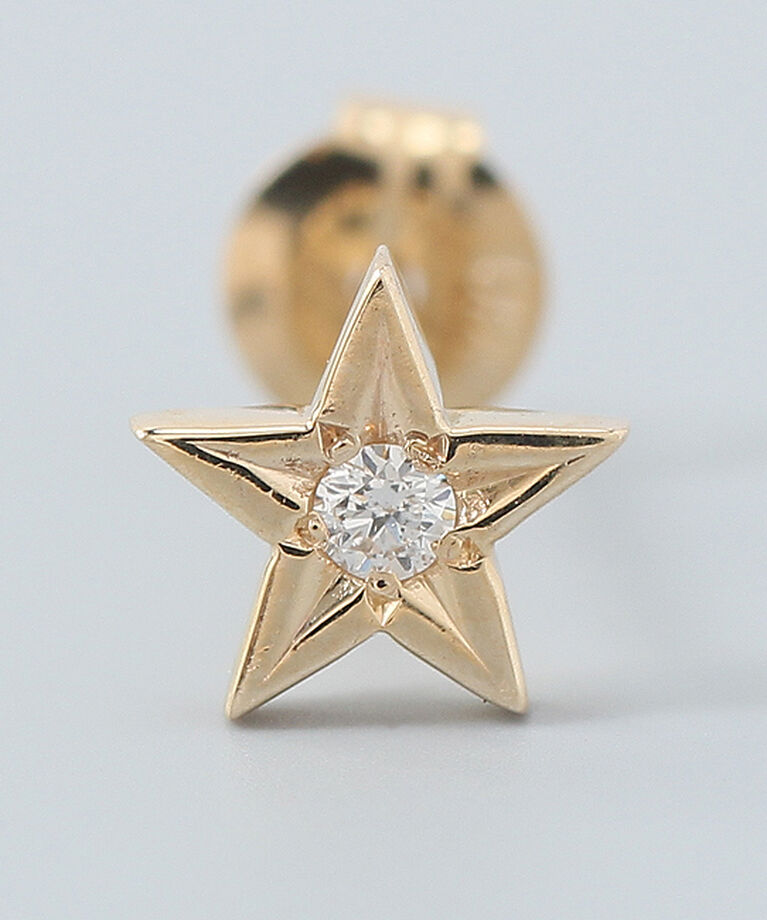 JUPITER「【K10】ダイヤモンドスターピアス /片耳」|ピアス|