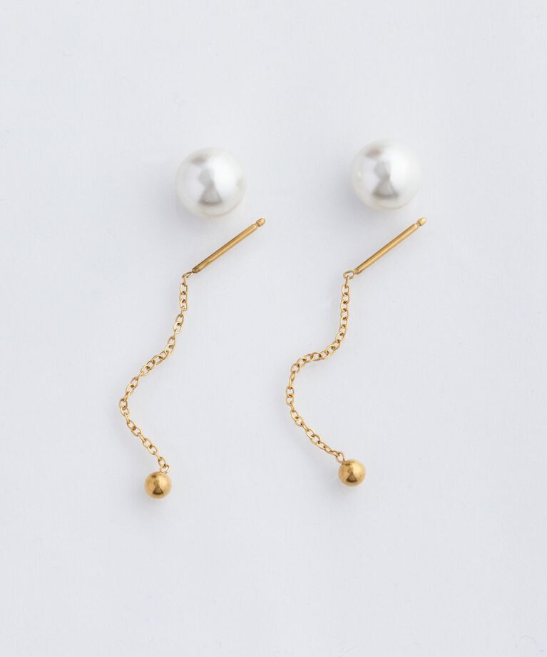 Phoebe「【金属アレルギー対応】パール&メタルアメリカンピアス/サージカルステンレス」|ピアス|