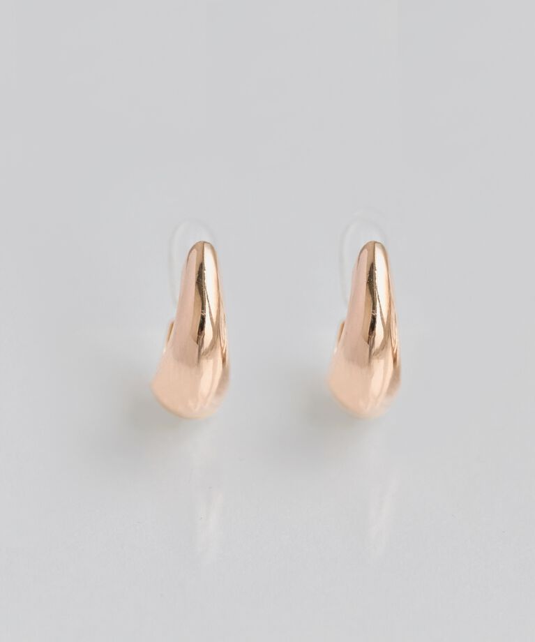 Phoebe「【金属アレルギー対応/痛くないシリーズ】モードループフィットイヤリング　シャンパンゴールド」|イヤリング|