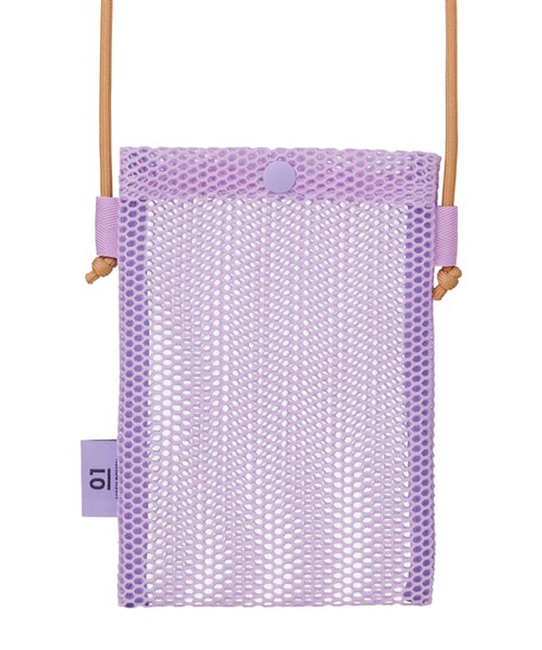  「スマホショルダーポーチ／メッシュコレクション」|モバイルケース|パープル