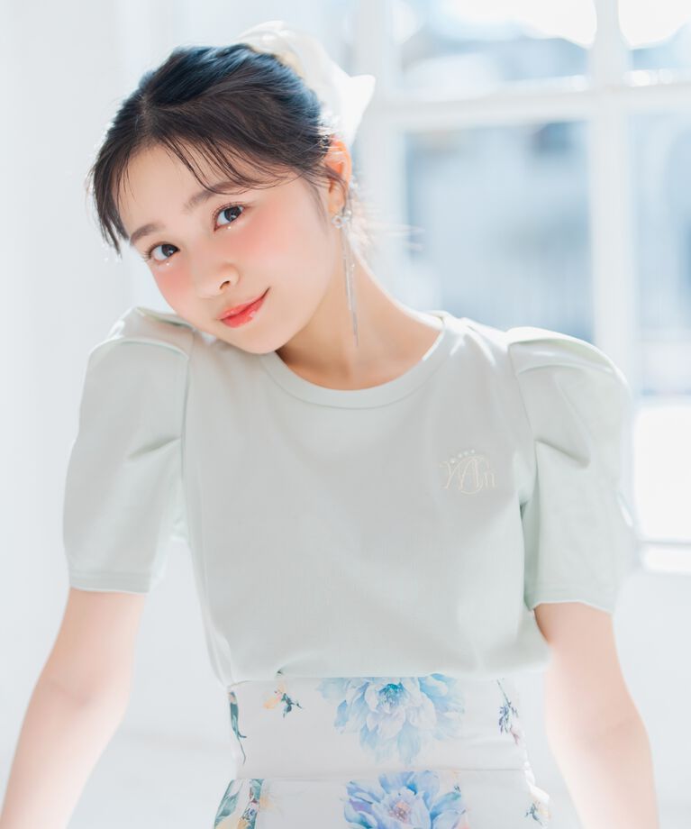 WILLSELECTION「タックスリーブロゴ刺繍トップス」|Tシャツ・カットソー|