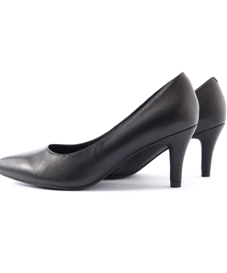 ORiental TRaffic「本革/21.5～26.5cm/ポインテッドヒールブラックパンプス/R-3101」|パンプス|