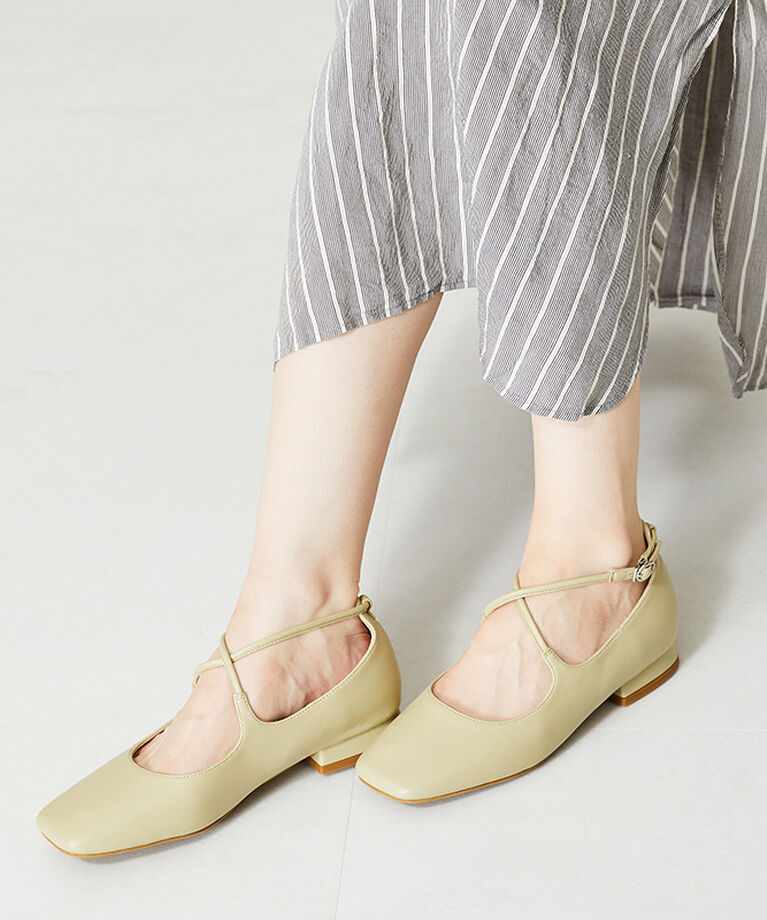 ORiental TRaffic「クロスストラップパンプス/41124」|パンプス|GREEN
