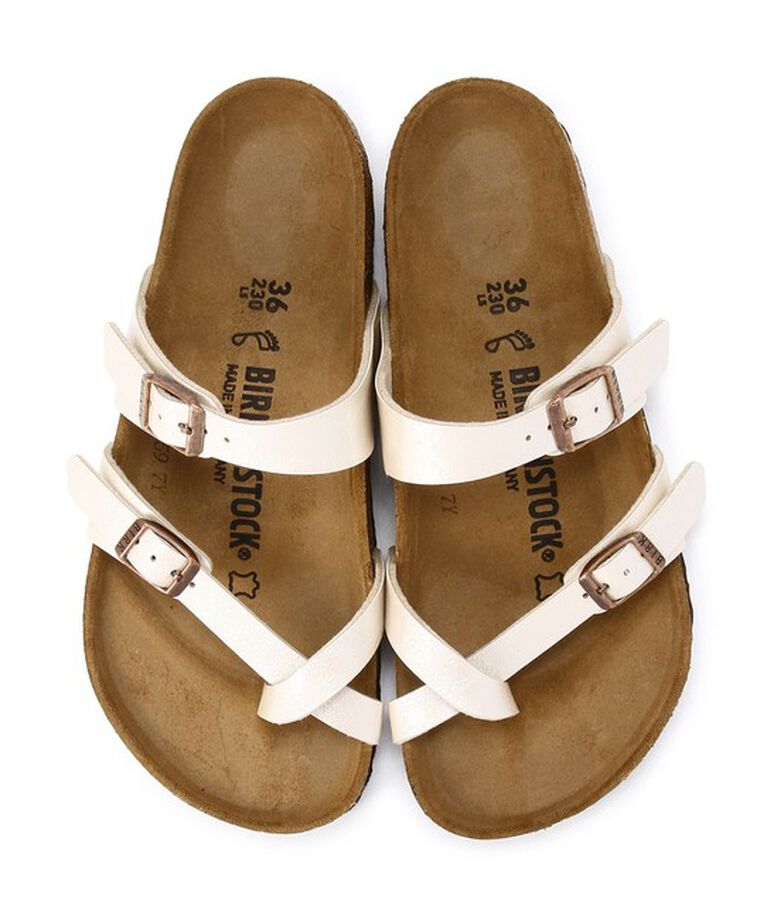 BIRKENSTOCK「【ビルケンシュトック】マヤリ/グレイスフルパールホワイト ビルコフロー/サンダル レディース」|サンダル|