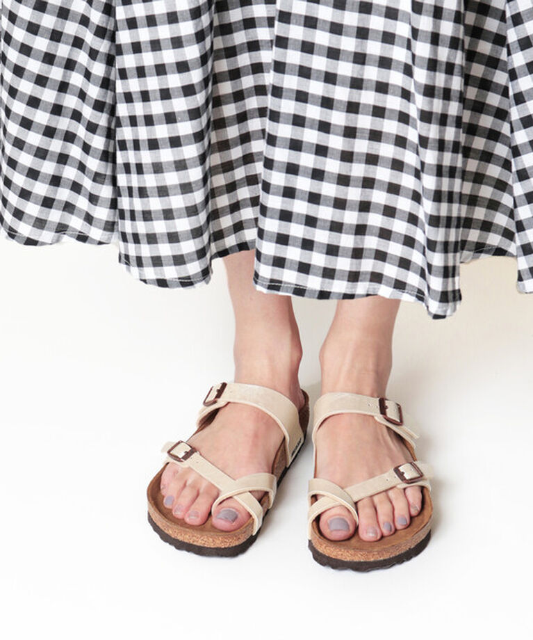 BIRKENSTOCK「【ビルケンシュトック】マヤリ/グレイスフルパールホワイト ビルコフロー/サンダル レディース」|サンダル|
