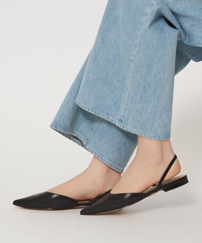 ODETTE E ODILE「ポインテッドバックベルト フラット10↑」|パンプス|