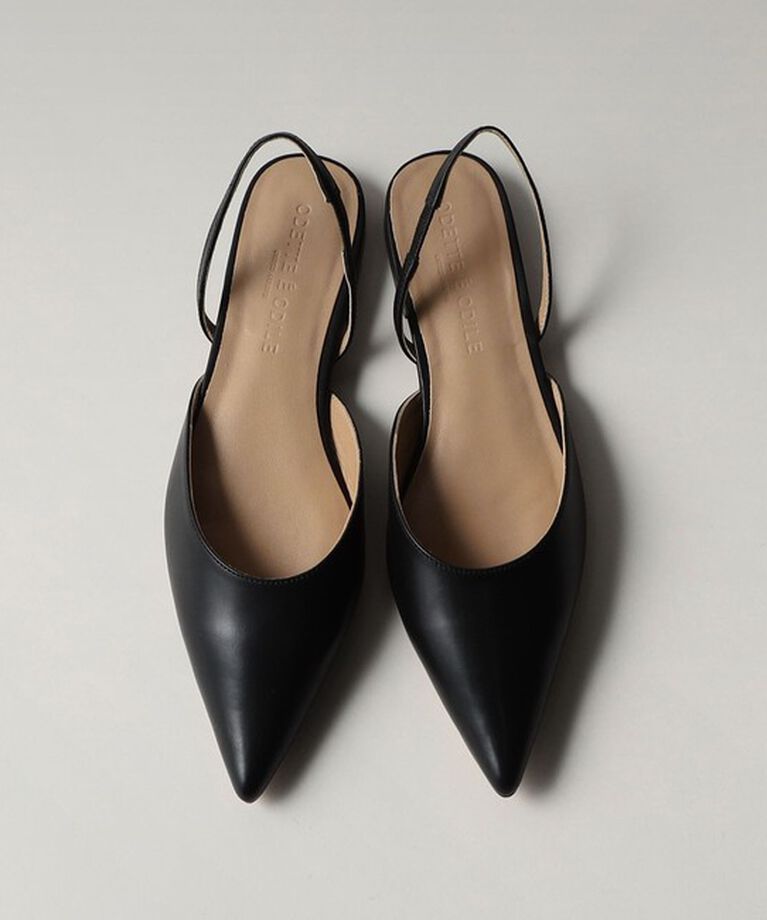 ODETTE E ODILE「ポインテッドバックベルト フラット10↑」|パンプス|