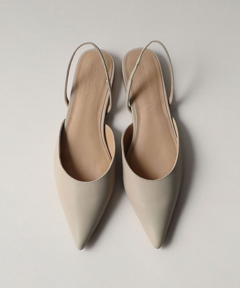 ODETTE E ODILE「ポインテッドバックベルト フラット10↑」|パンプス|LT.GRAY