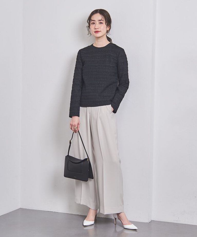 UNITED ARROWS「2タック ワイドパンツ」|スラックス|