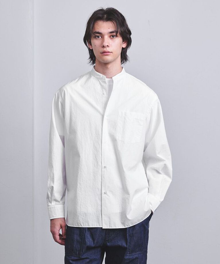 UNITED ARROWS「カリビアーナミルズ ポプリン バンドカラーシャツ」|シャツ・ブラウス|