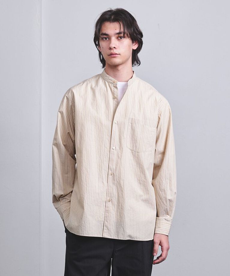 UNITED ARROWS「カリビアーナミルズ ポプリン バンドカラーシャツ」|シャツ・ブラウス|