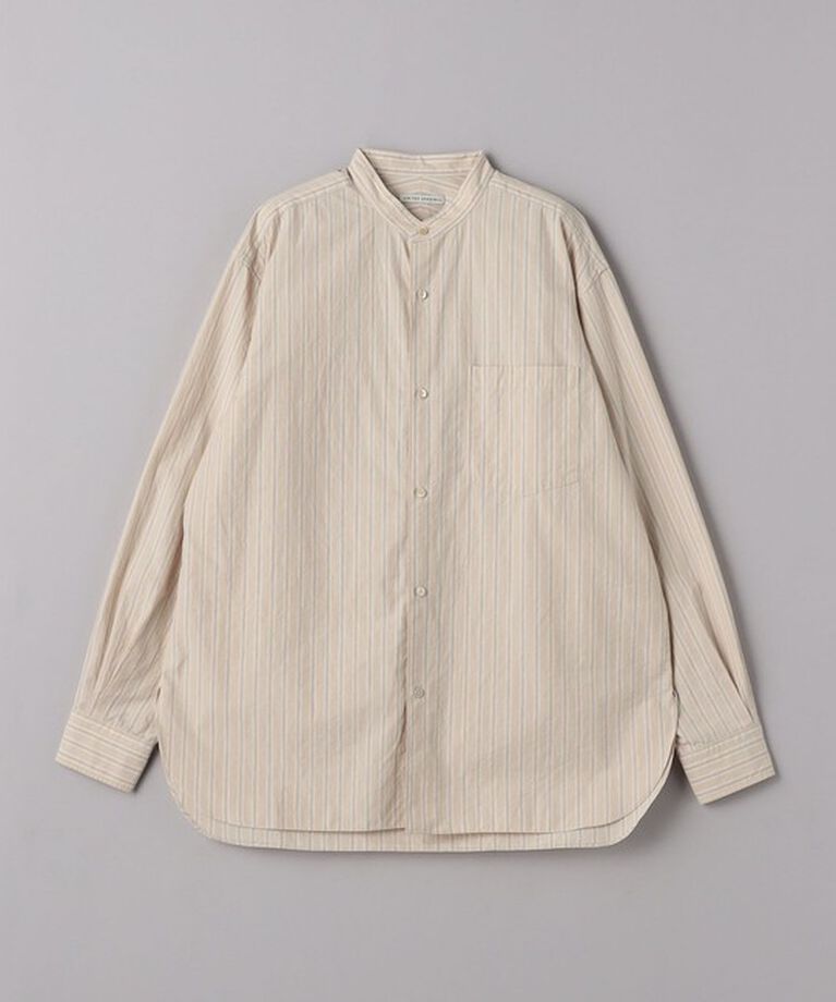 UNITED ARROWS「カリビアーナミルズ ポプリン バンドカラーシャツ」|シャツ・ブラウス|