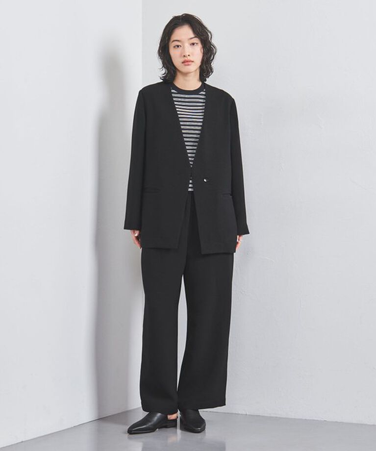 UNITED ARROWS「COMFY Vノーカラー ジャケット」|ノーカラージャケット|