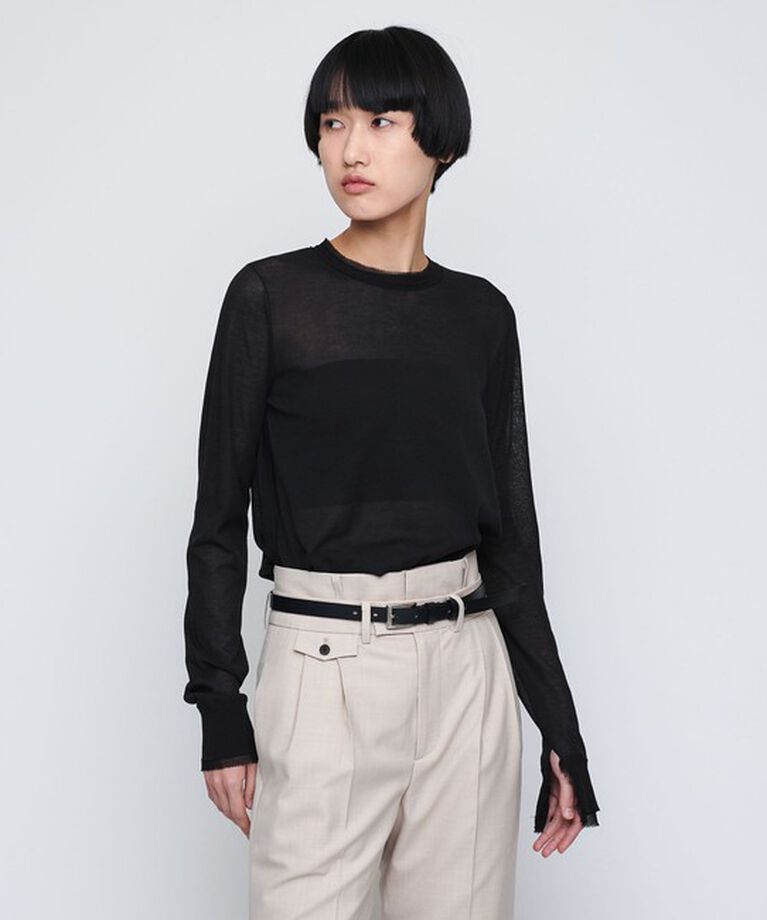 AEWEN MATOPH「＜AEWEN MATOPH＞シフォンコンビ プルオーバー」|ニット・セーター|