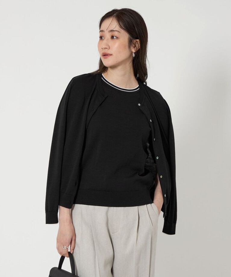 UNITED ARROWS「コットンシルク 18G 5SL ニット」|ニット・セーター|
