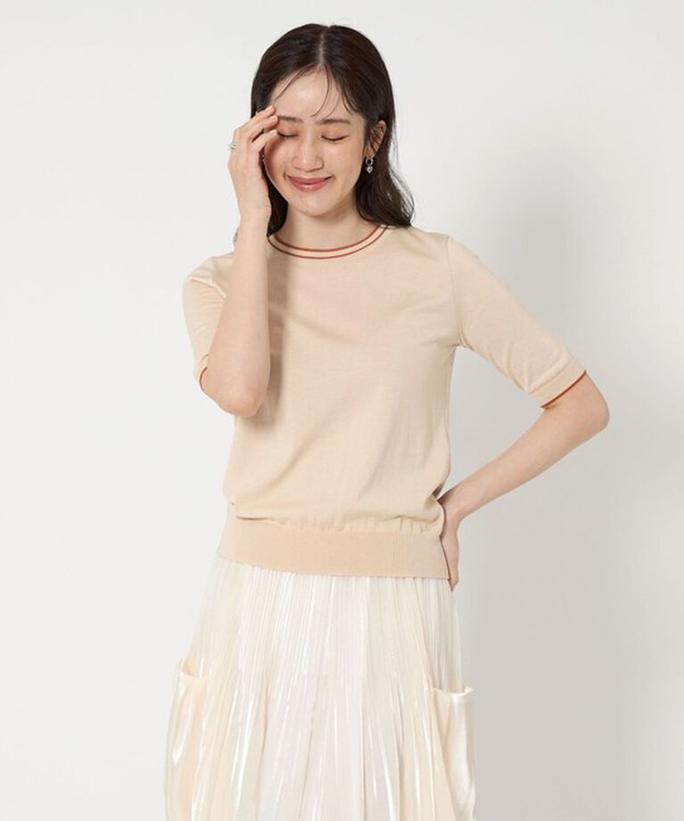 UNITED ARROWS「コットンシルク 18G 5SL ニット」|ニット・セーター|