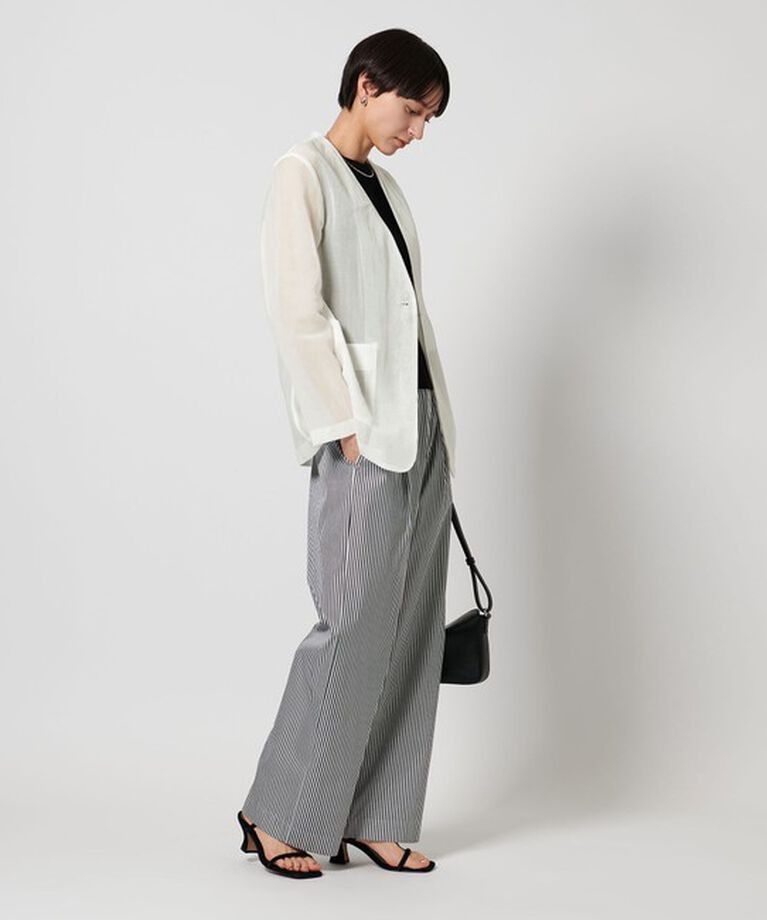 UNITED ARROWS「シアー ジャケット」|ノーカラージャケット|