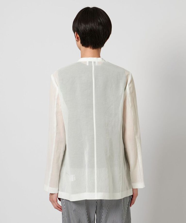 UNITED ARROWS「シアー ジャケット」|ノーカラージャケット|