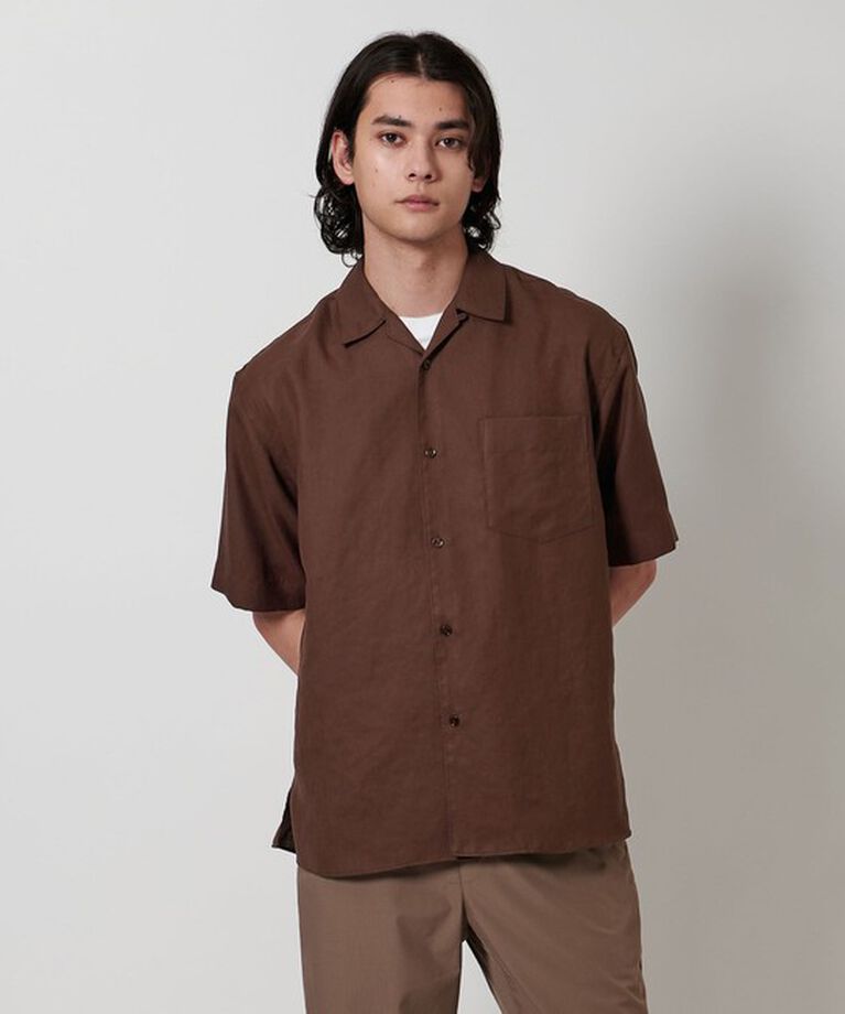 UNITED ARROWS「ツイル オープンカラー ショートスリーブシャツ」|シャツ・ブラウス|