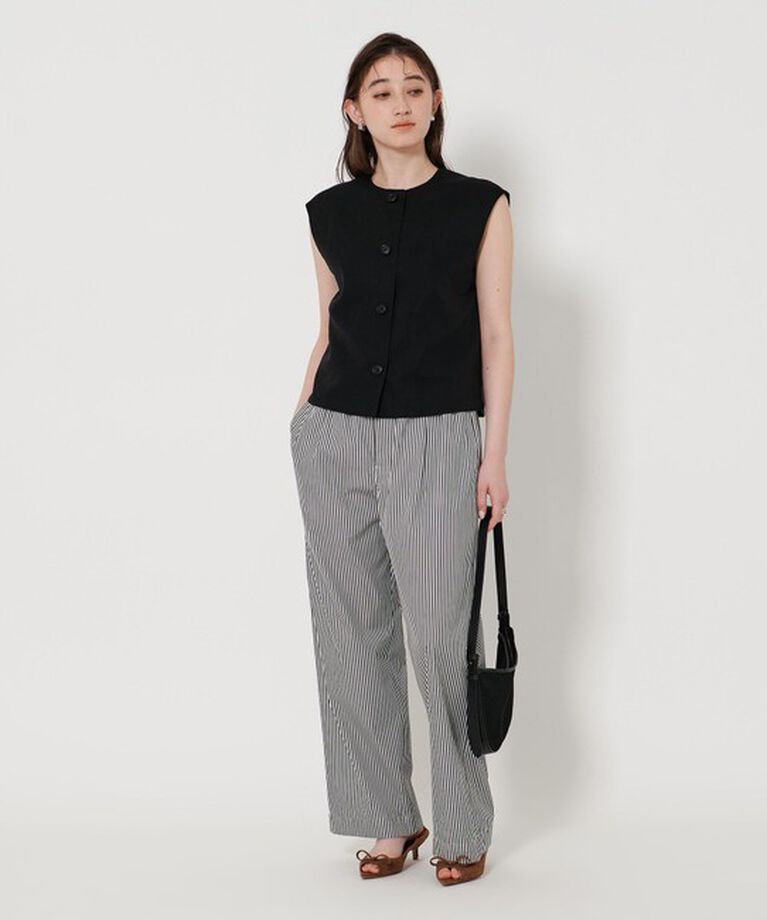 UNITED ARROWS「ストライプ タック イージーパンツ」|チノ|