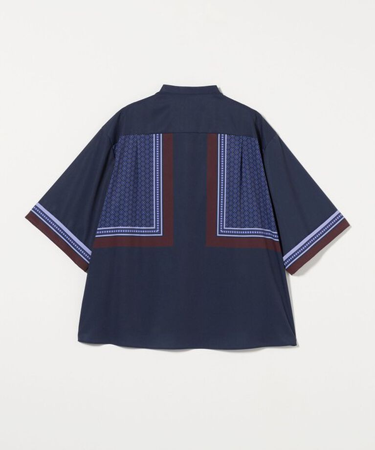 UNITED ARROWS「パネルプリント バンドカラー シャツ」|シャツ・ブラウス|