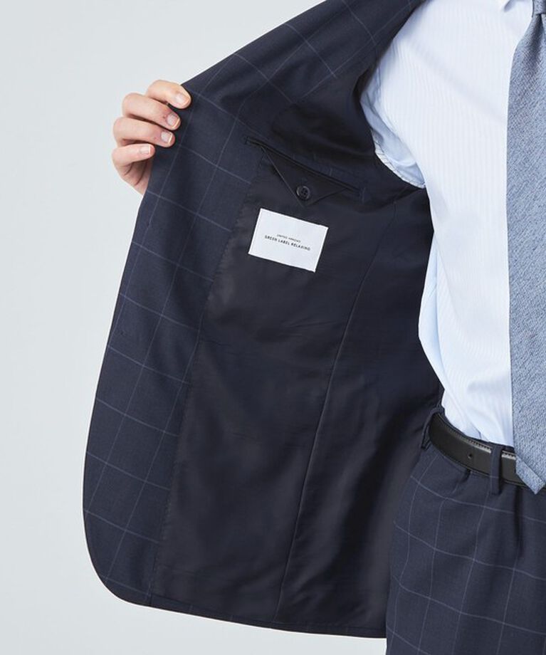UNITED ARROWS green label relaxing「GLR CLOTH ウィンドウペイン 2B HC/RV スーツジャケット -防シワ-」|スーツ|