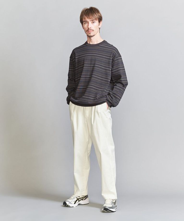 BEAUTY&YOUTH UNITED ARROWS「ギザコットン ピンボーダー クルーネック ニット」|ニット・セーター|