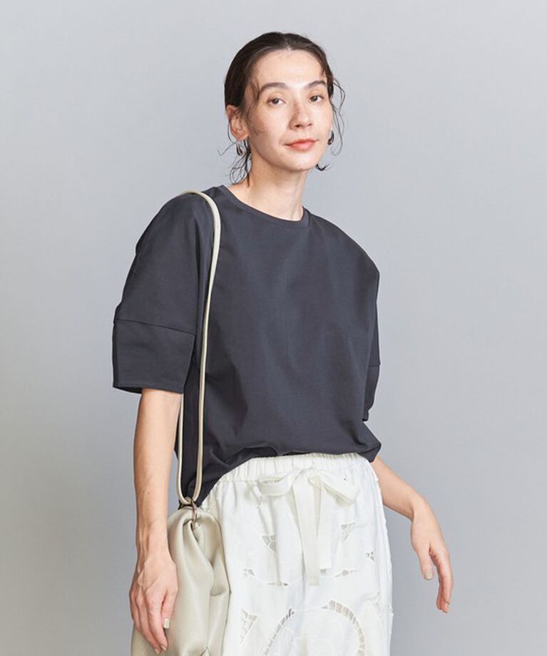 BEAUTY&YOUTH UNITED ARROWS「コットン カーブスリーブ 5分袖カットソー」|Tシャツ・カットソー|