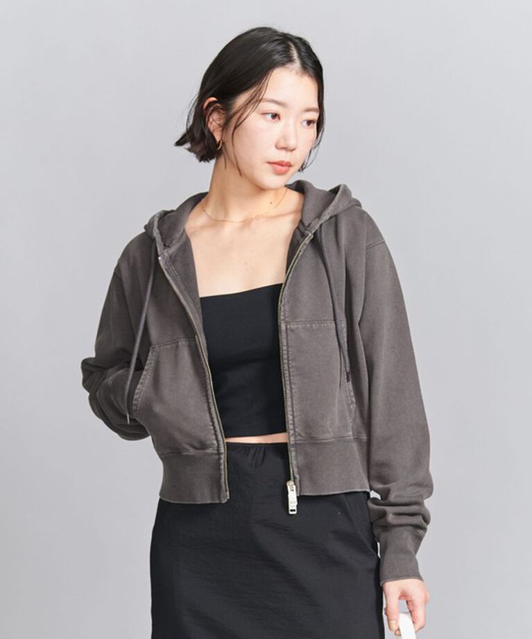 BEAUTY&YOUTH UNITED ARROWS「コットン ショートフロントジップパーカ」|カーディガン|