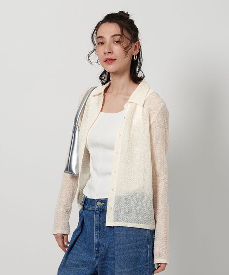 BEAUTY&YOUTH UNITED ARROWS「ラッセルレース レギュラーカラー シャツ」|カーディガン|