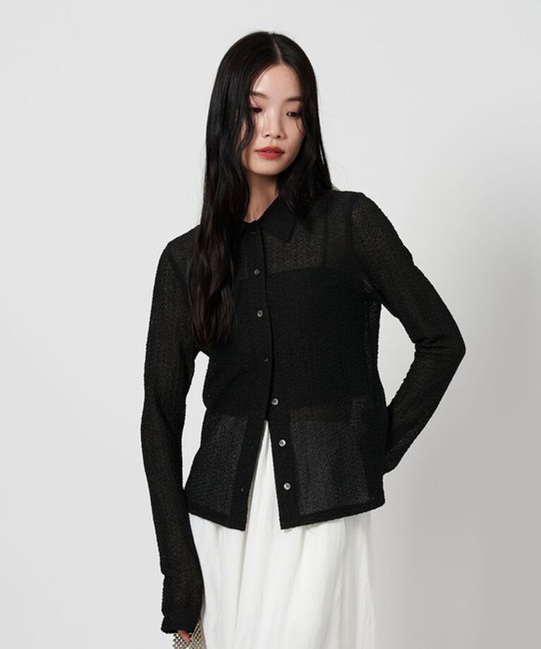 BEAUTY&YOUTH UNITED ARROWS「ラッセルレース レギュラーカラー シャツ」|カーディガン|