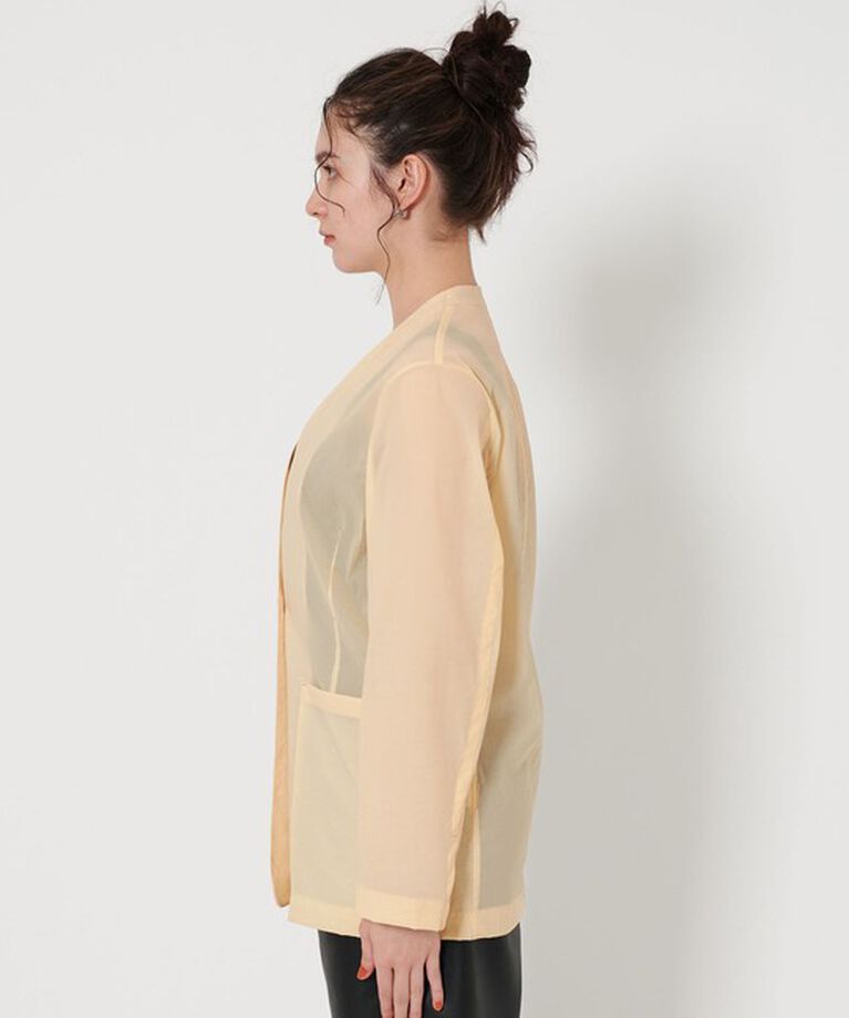 BEAUTY&YOUTH UNITED ARROWS「シアー ノーカラー ジャケット」|ノーカラージャケット|