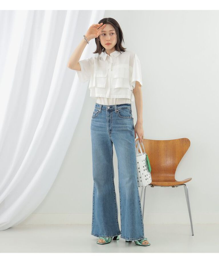 Ray BEAMS 「Ray BEAMS / ティアード クロップド シャツ」|シャツ・ブラウス|