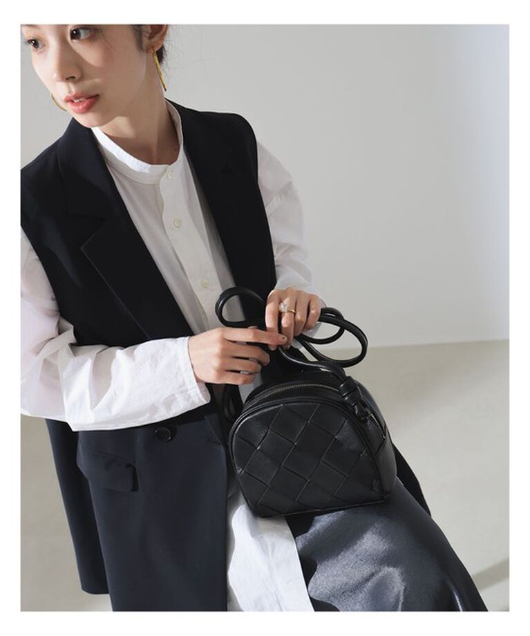 Demi-Luxe BEAMS 「イントレチャート ショルダーバッグ.」|トートバッグ|BLACK