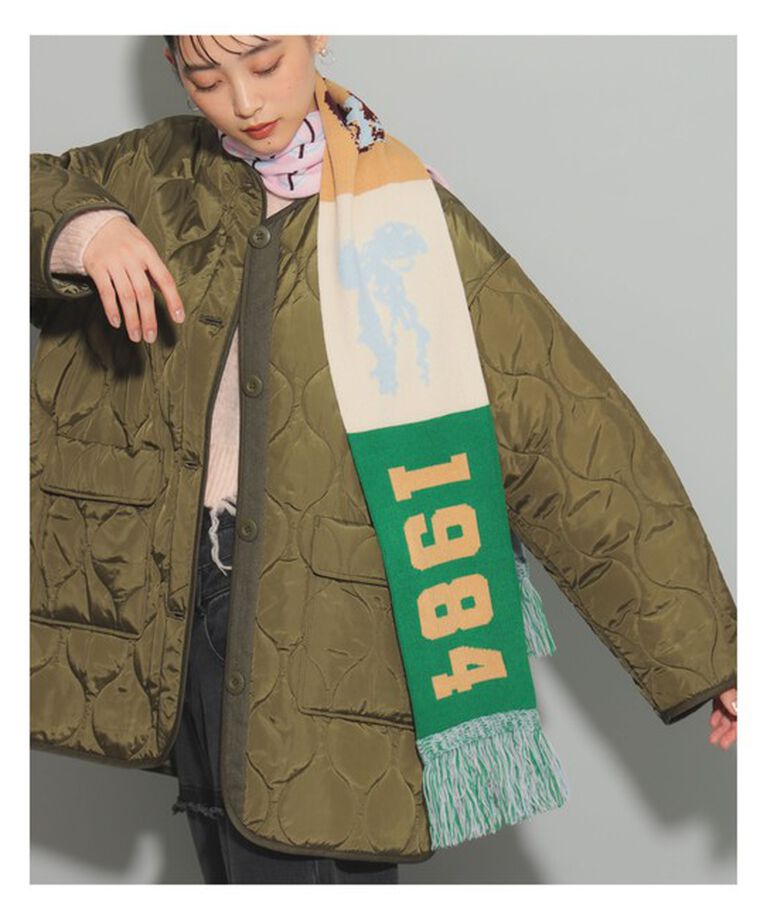 Ray BEAMS 「ジャガード サッカー マフラー」|ストール|Pale_tone