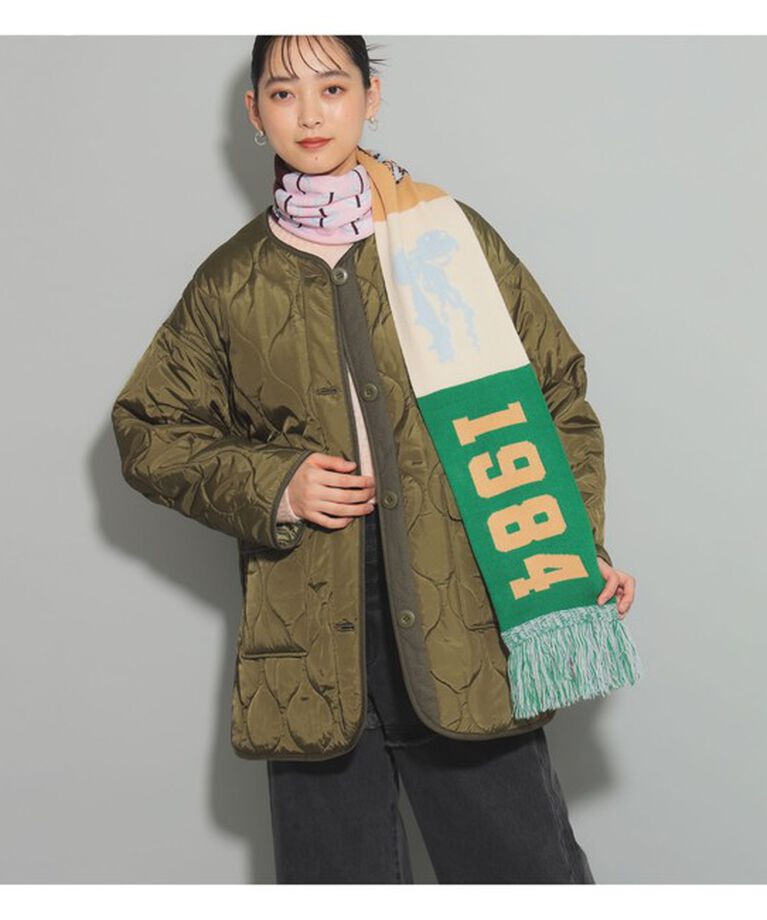 Ray BEAMS 「ジャガード サッカー マフラー」|ストール|