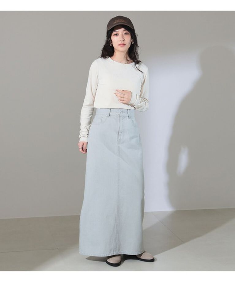 Demi-Luxe BEAMS 「トリアセテート ベロア ロングスリーブ Tシャツ」|Tシャツ・カットソー|