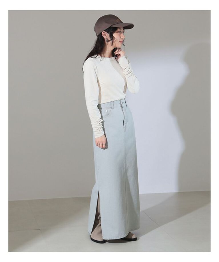 Demi-Luxe BEAMS 「トリアセテート ベロア ロングスリーブ Tシャツ」|Tシャツ・カットソー|