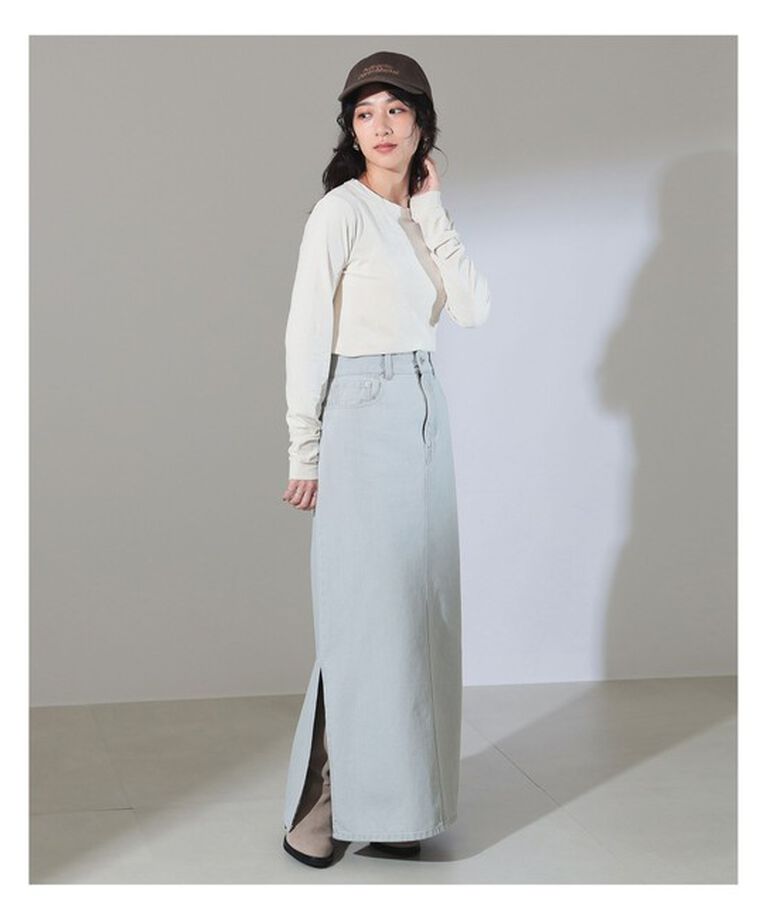Demi-Luxe BEAMS 「トリアセテート ベロア ロングスリーブ Tシャツ」|Tシャツ・カットソー|